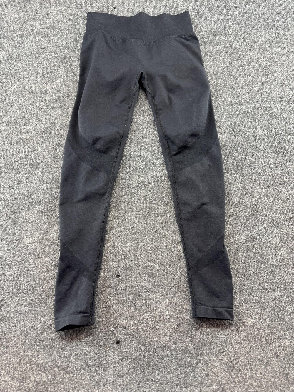 Violet Leggings Womens S/M Black High Rise Seamless Ankle Scrunch Yoga Pants